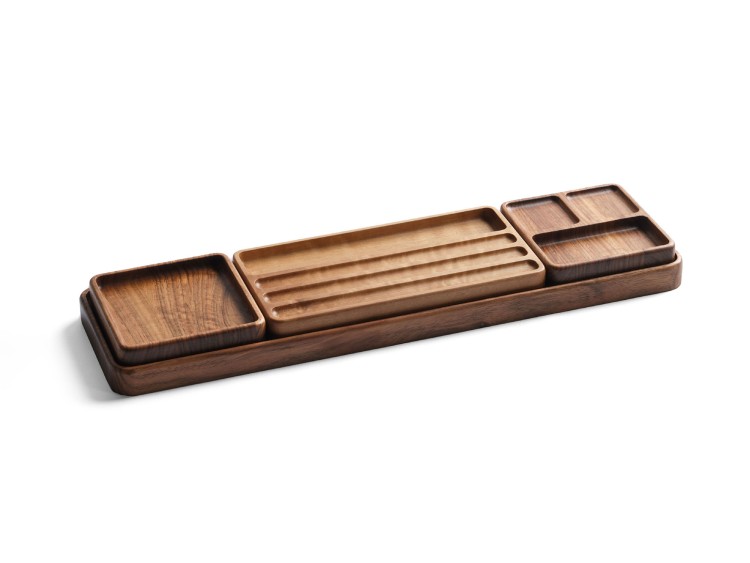 Set of 4 Organizer, Organization Set Wood Set, Pen Tray 