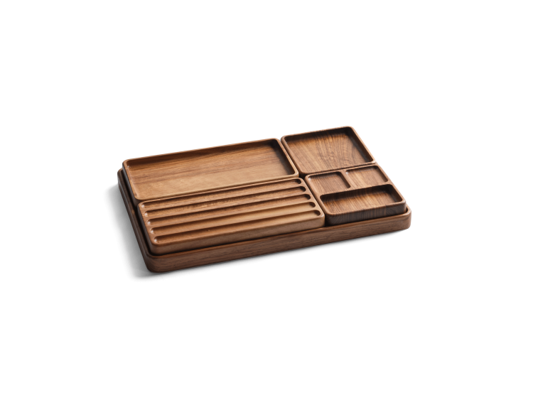 Set of 5 Organizer, Organization Wood Set, Work Desk Accessories