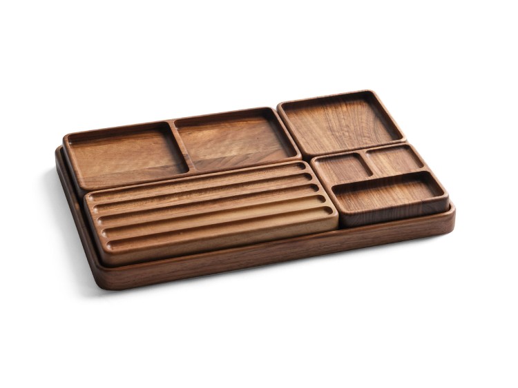 Set of 5 Organizer, Organization Wood Set, Work Desk Accessories Wooden Organization, Wood Organizer, Home Office Accesories Pen Tray, Custom Desk Organizer
